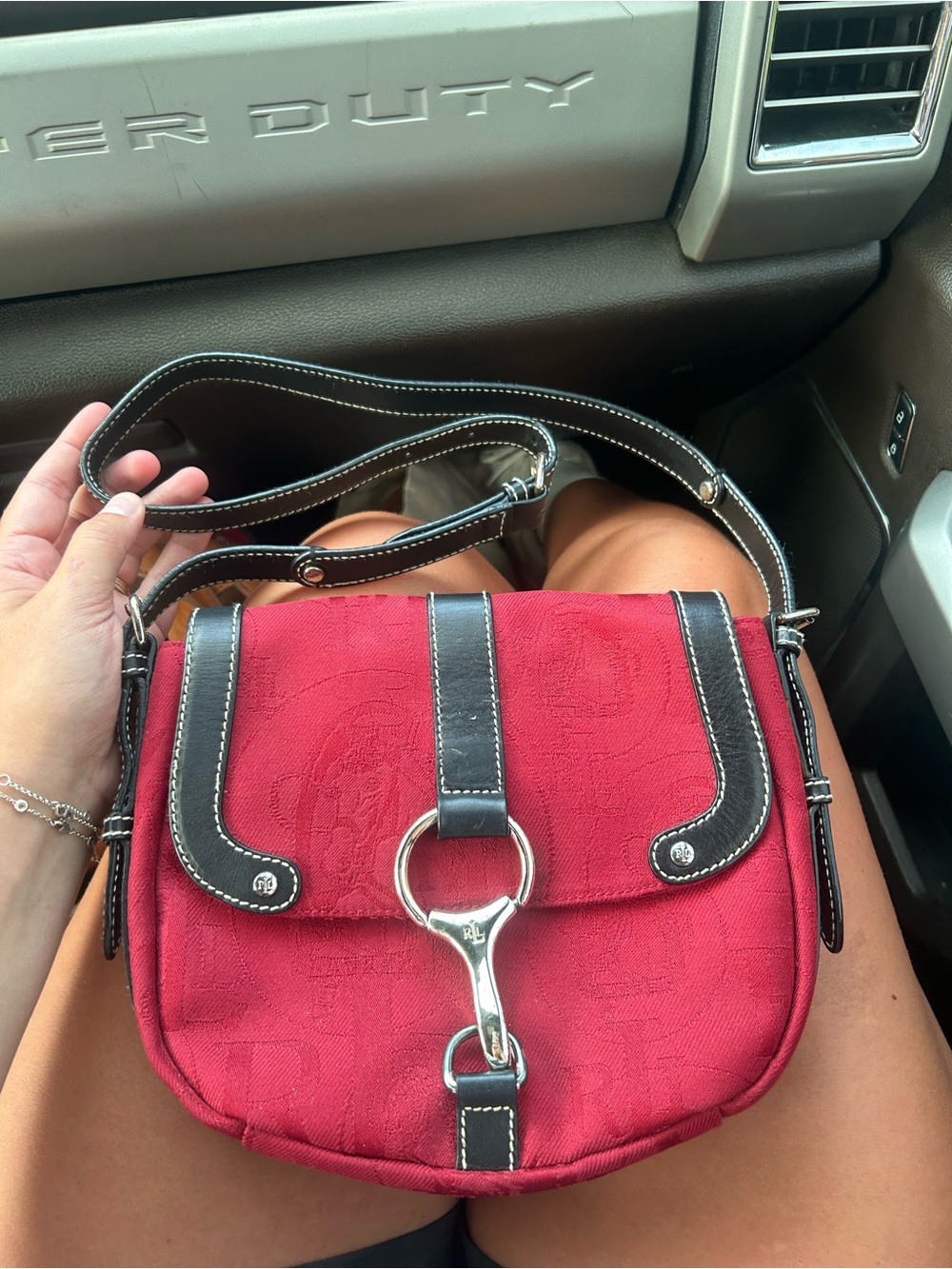 Ralph Lauren equestrian shoulder bag